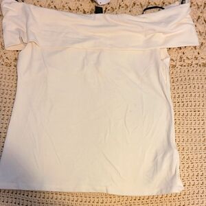 Elegant Cream Off-Shoulder Women's Top